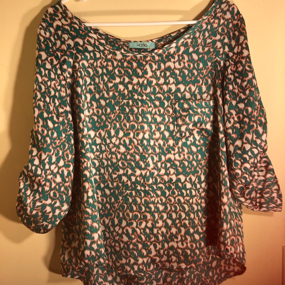 Karlie Leopard Print Blouse Small